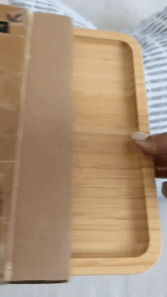 Adjustable bamboo Clip-On Arm Tray Table