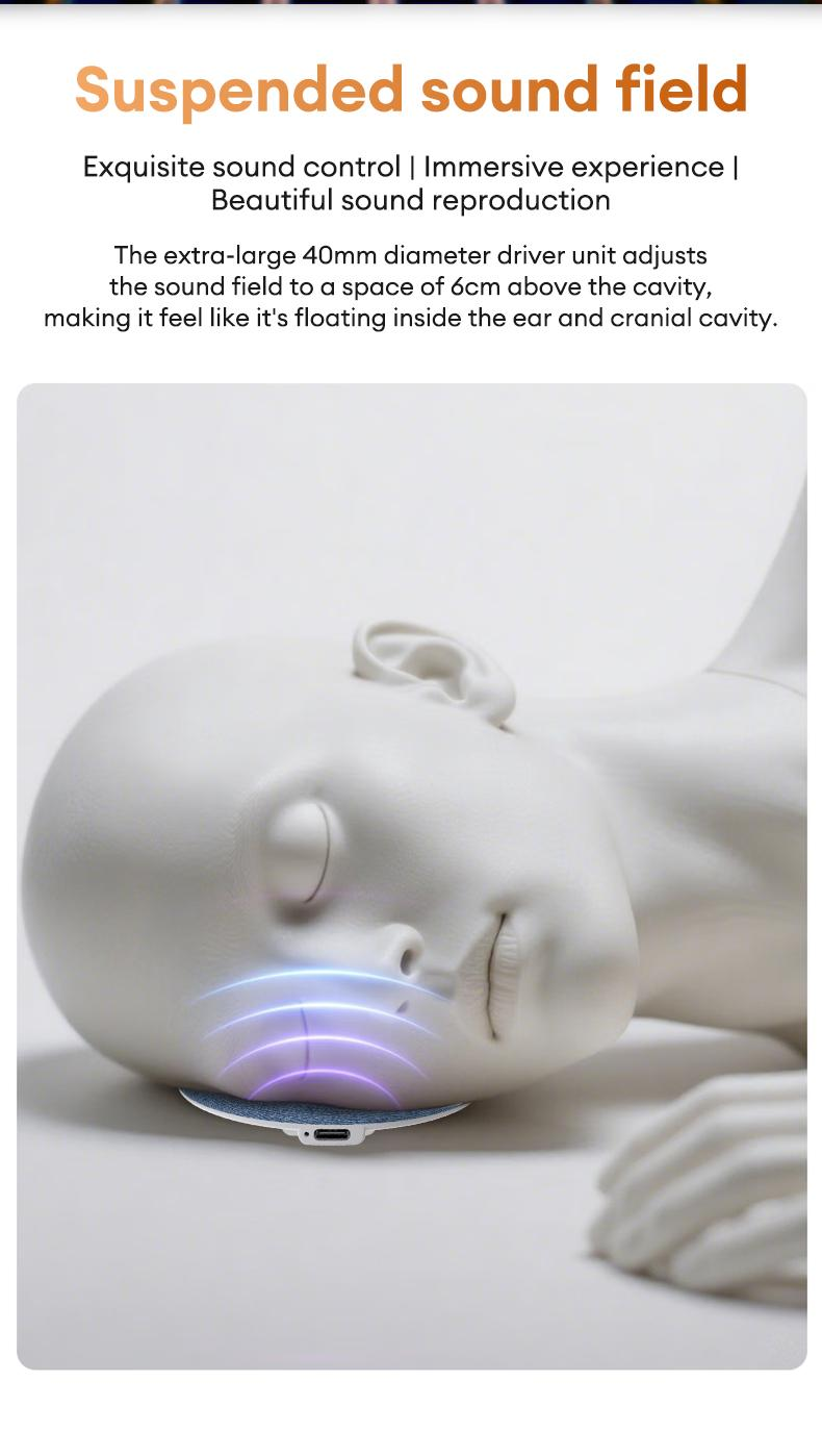 🔥50% OFF🔥 - S1 Ultra-Thin Bluetooth Pillow Speaker with Bluetooth 6.0 - Bone Conduction Technology